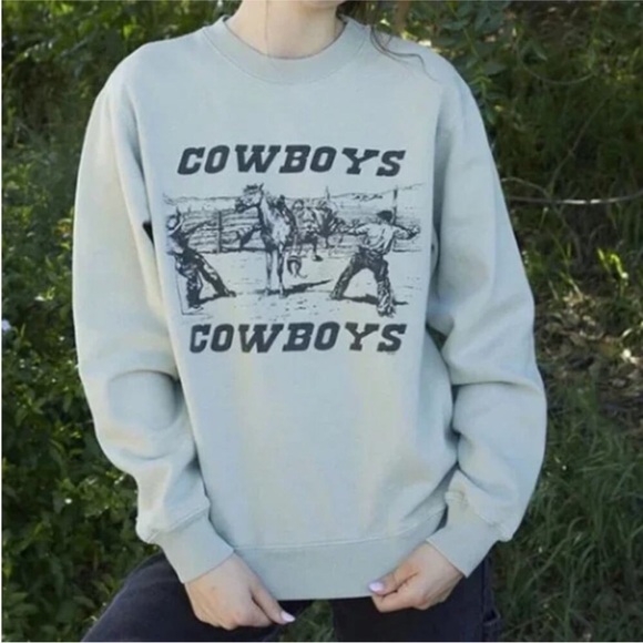 Brandy Melville Sweaters - John Galt/Brandy Melville Cowboys Graphic Crewneck